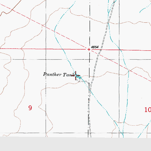 Topographic Map of Panther Tank, NM