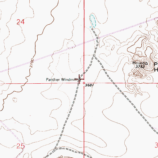 Topographic Map of Panther Windmill, NM