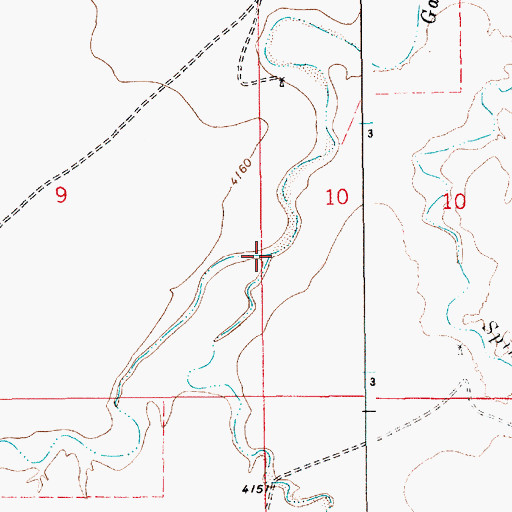 Topographic Map of Paris Creek, NM