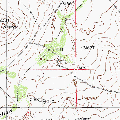Topographic Map of Parisher Well, NM