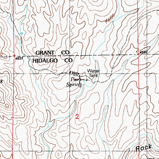 Topographic Map of Park Spring, NM