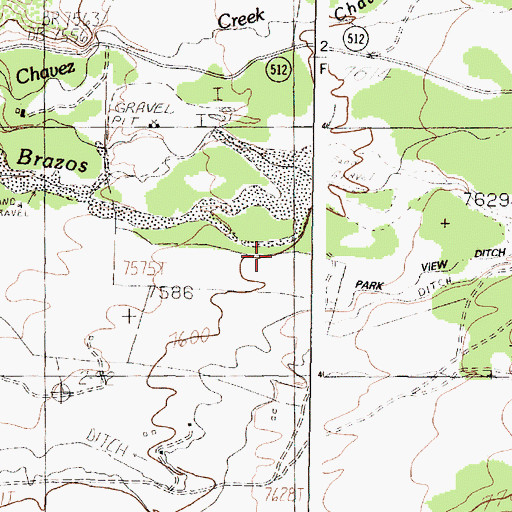 Topographic Map of Park View Ditch, NM
