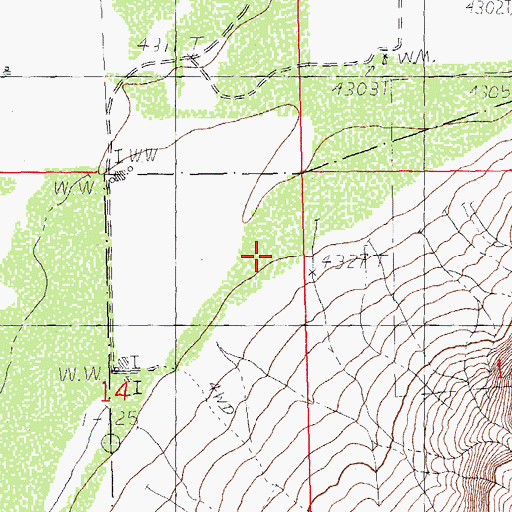 Topographic Map of Parkers Ranch, NM