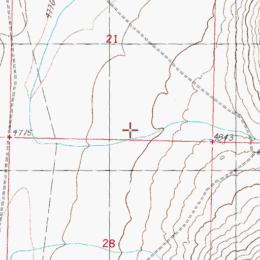 Topographic Map of Parks Canyon, NM