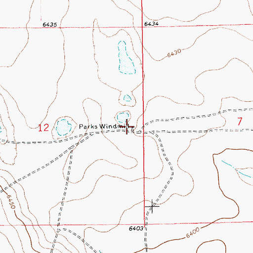 Topographic Map of Parks Windmill, NM