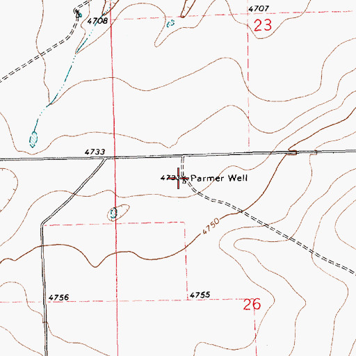 Topographic Map of Parmer Well, NM