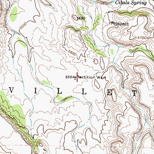 Topographic Map of Partition Well, NM