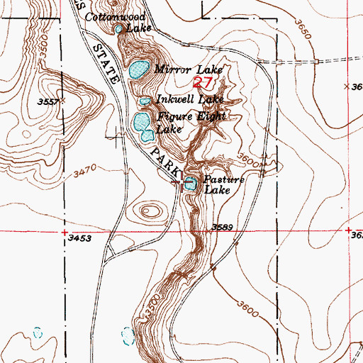Topographic Map of Pasture Lake, NM
