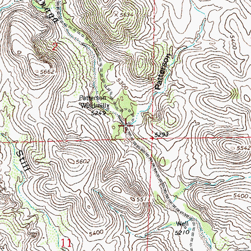 Topographic Map of Patterson Canyon, NM