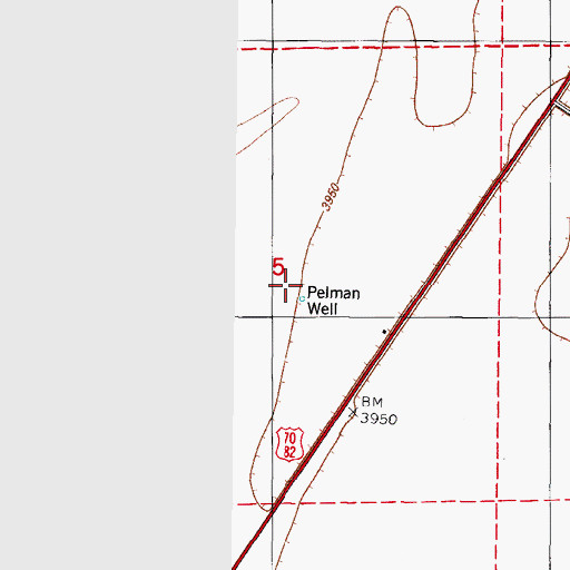 Topographic Map of Pelman Well, NM