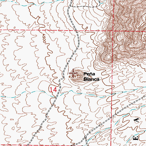 Topographic Map of Pea Blanca, NM