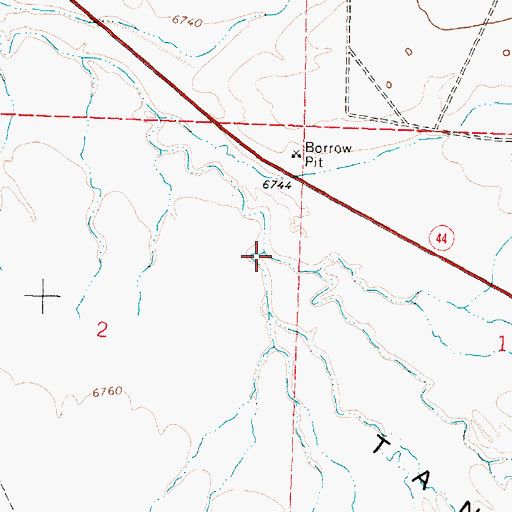 Topographic Map of Pea Wash, NM