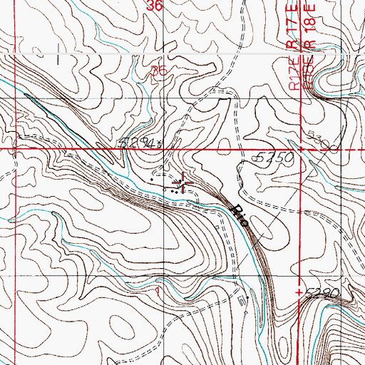 Topographic Map of Peasco River Ranch, NM