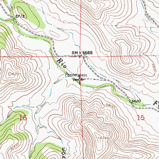 Topographic Map of Pendergrass Well, NM