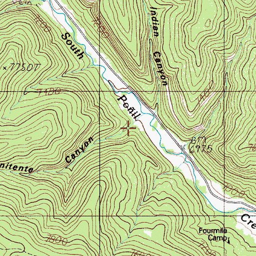 Topographic Map of Penitente Canyon, NM
