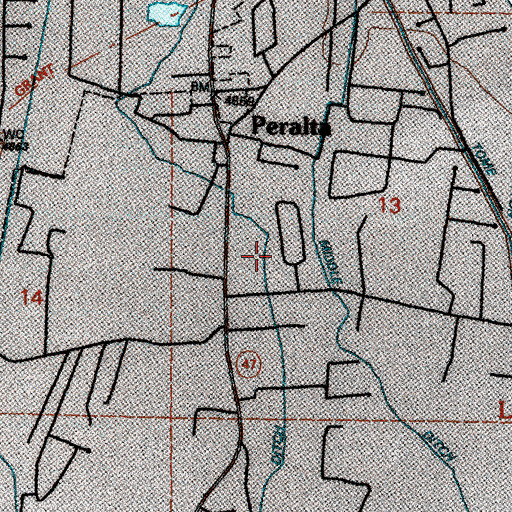 Topographic Map of Peralta School, NM
