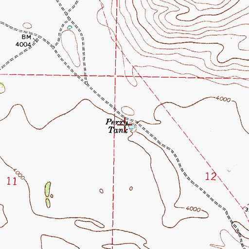 Topographic Map of Perry Tank, NM
