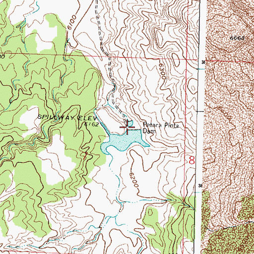 Topographic Map of Petaca Pinta Dam, NM