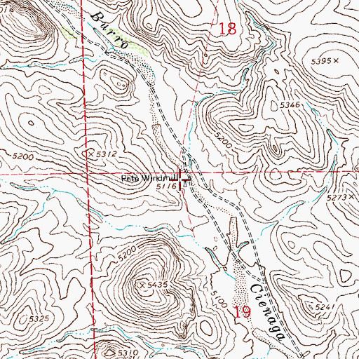 Topographic Map of Pete Windmill, NM