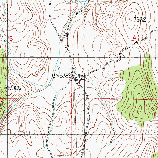 Topographic Map of Peters Ranch, NM