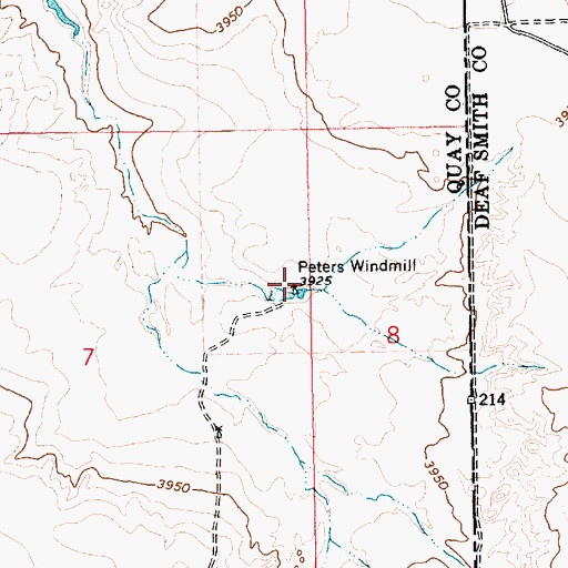 Topographic Map of Peters Windmill, NM