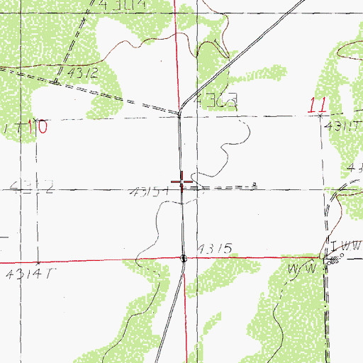 Topographic Map of Petersons Ranch, NM