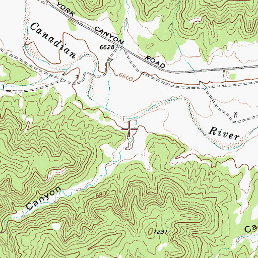 Topographic Map of Pevov Canyon, NM