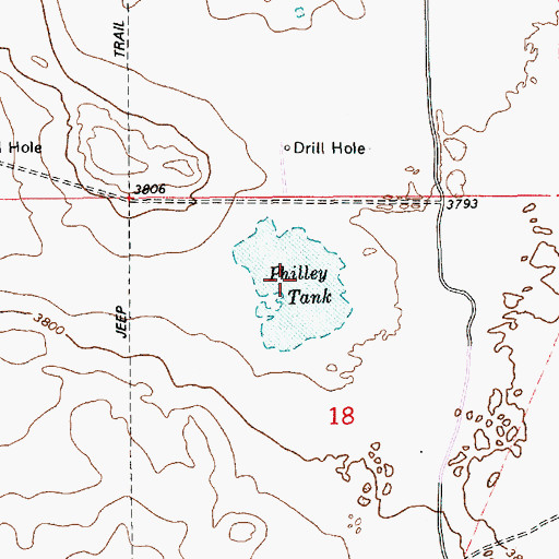Topographic Map of Philley Tank, NM