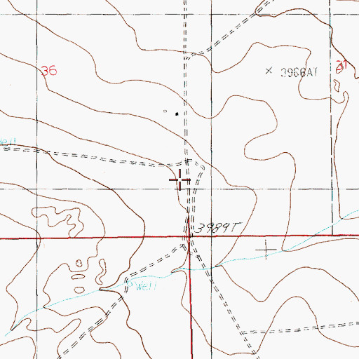 Topographic Map of Phillips Ranch, NM