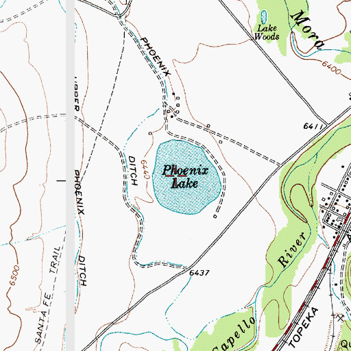 Topographic Map of Phoenix Lake, NM