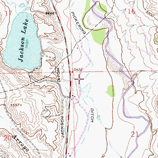 Topographic Map of Pickering Ditch, NM