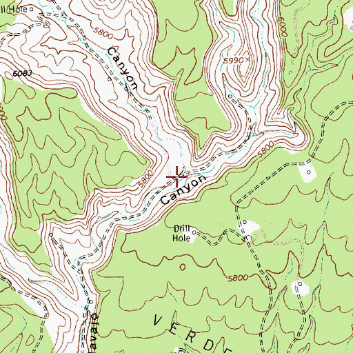 Topographic Map of Picket Canyon, NM