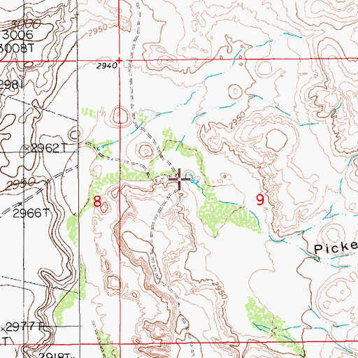 Topographic Map of Pickett Draw, NM