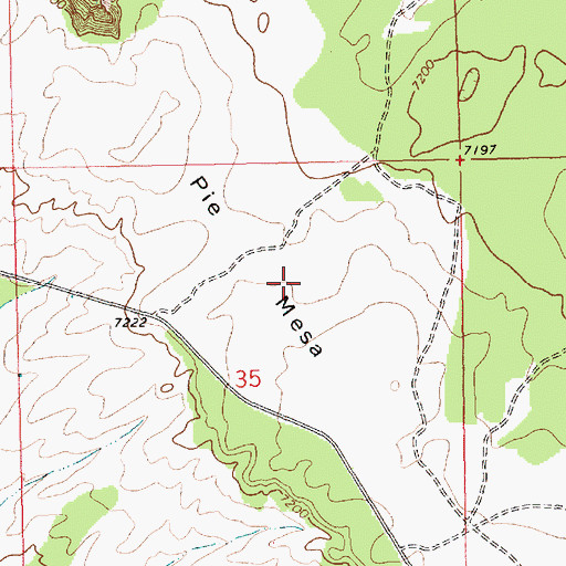 Topographic Map of Pie Mesa, NM