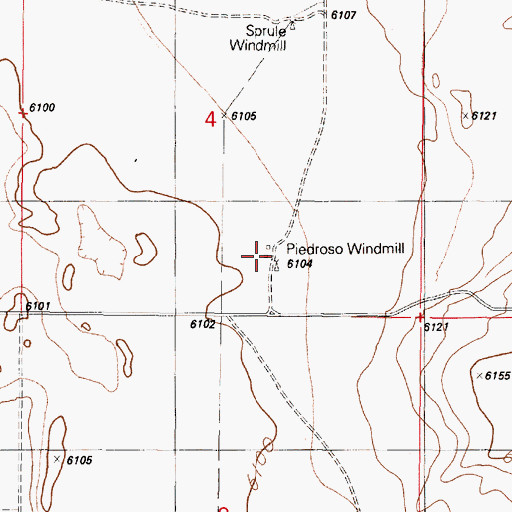 Topographic Map of Piedroso Windmill, NM