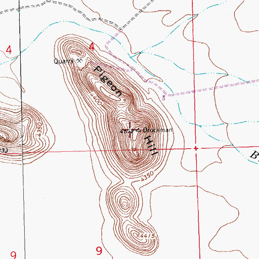Topographic Map of Pigeon Hill, NM