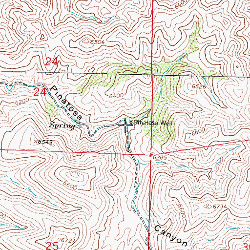 Topographic Map of Pinatosa Well, NM