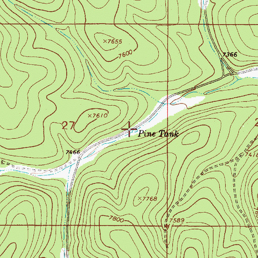 Topographic Map of Pine Tank, NM