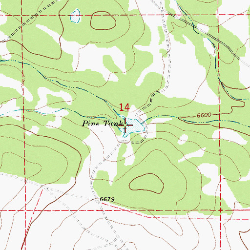 Topographic Map of Pine Tank, NM