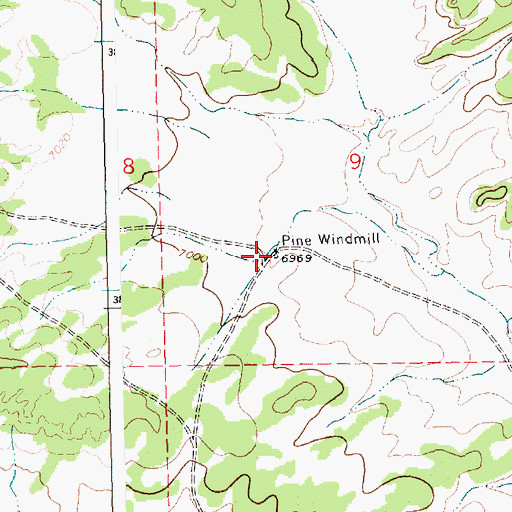Topographic Map of Pine Windmill, NM