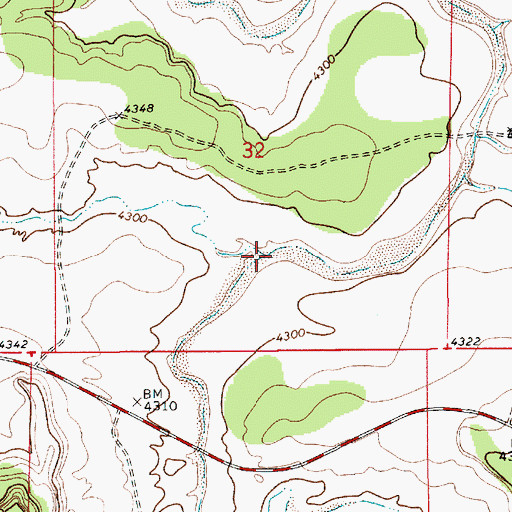 Topographic Map of Pino Creek, NM