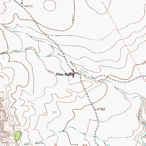 Topographic Map of Pino Ranch, NM