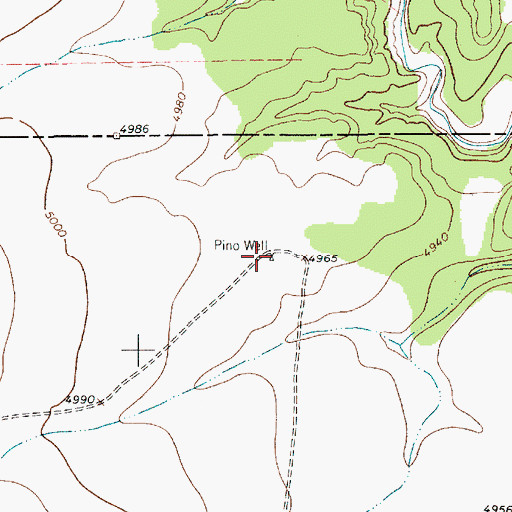 Topographic Map of Pino Well, NM