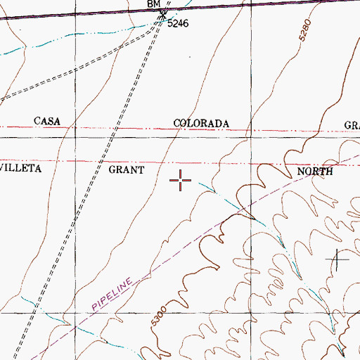 Topographic Map of Pinon Canyon, NM