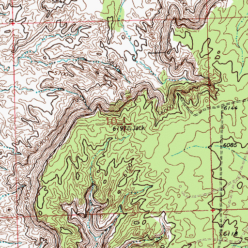 Topographic Map of Pinon Mesa, NM