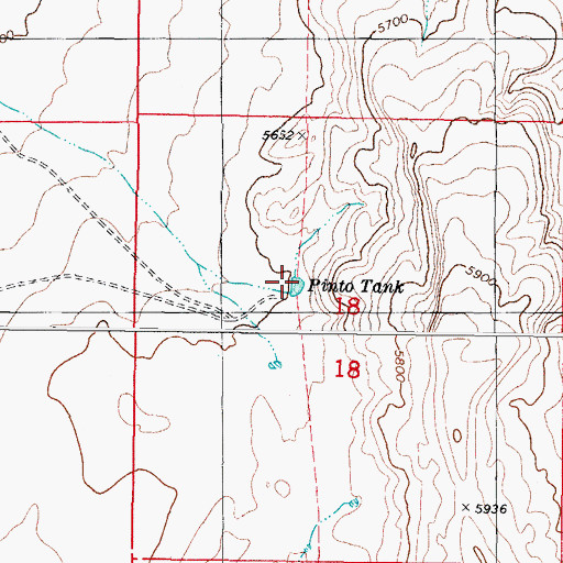 Topographic Map of Pinto Tank, NM