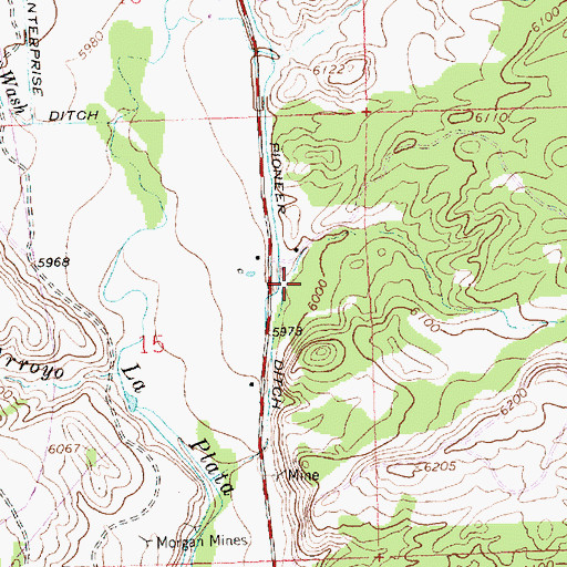Topographic Map of Pioneer Ditch, NM