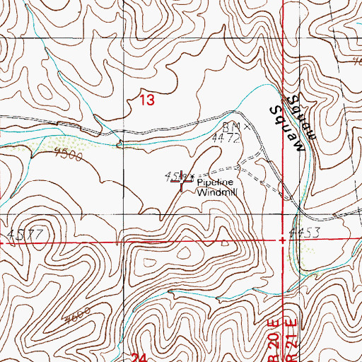Topographic Map of Pipeline Windmill, NM