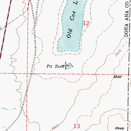 Topographic Map of Pit Tank, NM
