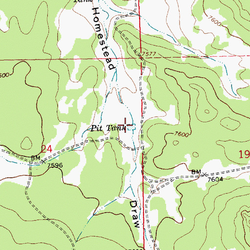 Topographic Map of Pit Tank, NM